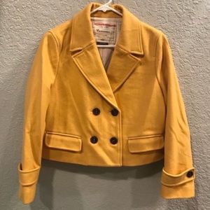 Anthropologie Cartonnier Yellow Wool Jacket